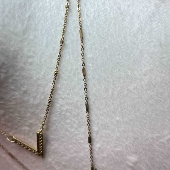 Gold Boho Double Strand Dainty Necklace - Picture 3 of 8